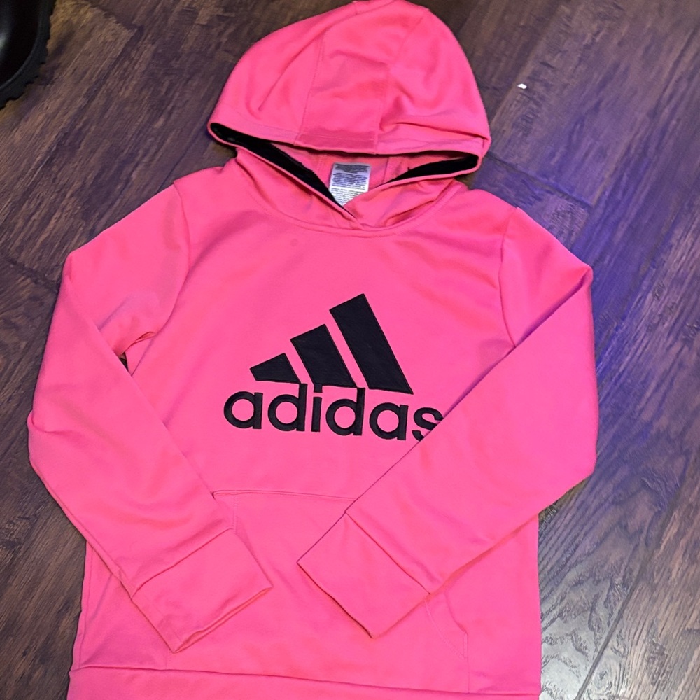 Adidas Kids Bright Pink Hoodie